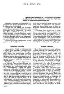 Utrikesutskottets betänkande UtUB 7/1992 rd