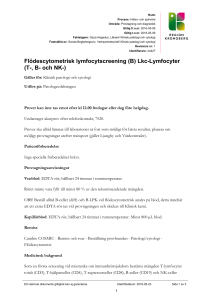 Flödescytometrisk lymfocytscreening (B) Lkc-Lymfocyter (T-, B