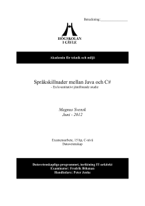 Språkskillnader mellan Java och C