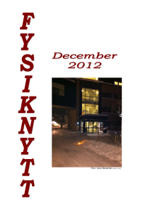 December - Fysik - Umeå universitet