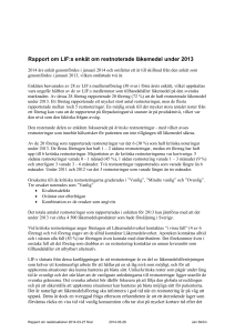 Rapport om LIF:s enkät om restnoterade läkemedel under 2013