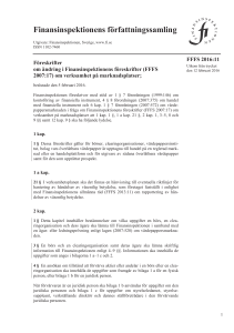 FFFS 2016:11 - Finansinspektionen