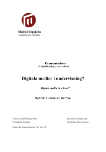 Digitala medier i undervisning?