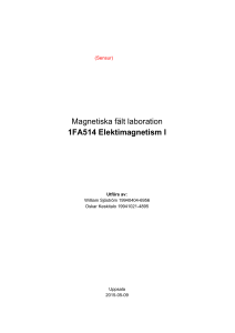 Magnetiska fält laboration 1FA514 Elektimagnetism I