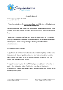 Särskilt yttrande - Sverigedemokraterna Malmö