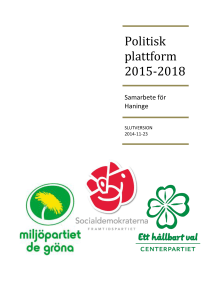 Politisk plattform 2015-2018
