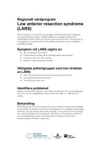 Regionalt vårdprogram Low anterior resection syndrome (LARS)