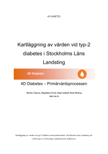 Kartläggning av vården vid typ-2 diabetes i Stockholms Läns