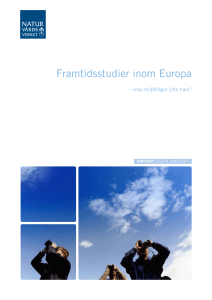 Framtidsstudier inom Europa– vilka miljöfrågor