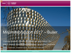 Miljöhälsorapport 2017 – Buller - Bullernätverket Stockholms län