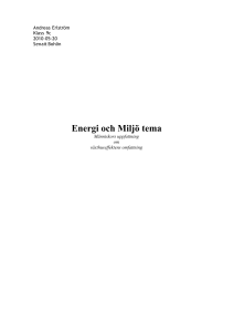 Energi och Miljö tema