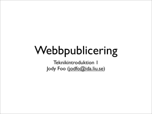 Webbpublicering