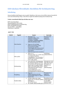 EES-skolans förenklade checklista för krishantering