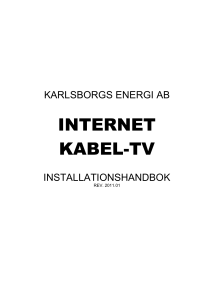 internet kabel-tv - Karlsborgs Energi AB