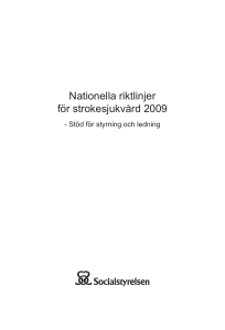 Nationella riktlinjer för strokesjukvård 2009 - Stöd