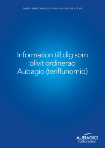 Information till dig som blivit ordinerad Aubagio