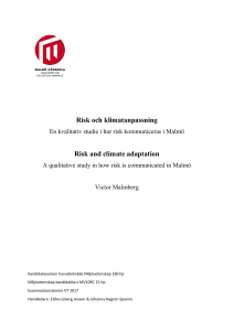 Risk och klimatanpassning