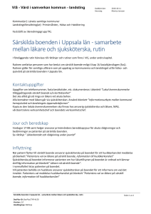 Särskilda boenden i Uppsala län - samarbete mellan