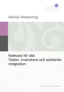 Marika Westerling Kalevala för alla Teater, invandrare och
