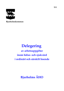 Delegering - Bjurholms kommun