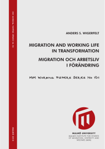 migration and working life in transformation migration och