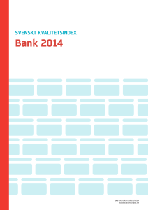 Bank 2014 - Svenskt Kvalitetsindex