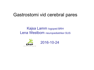 Gastrostomi vid cerebral pares