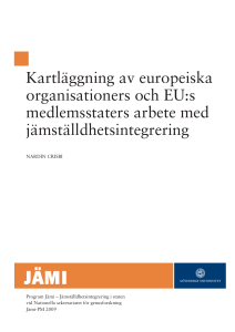 Kartläggning av europeiska organisationers och EU:s