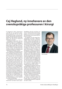 Caj Haglund, ny innehavare av den svenskspråkiga professuren i