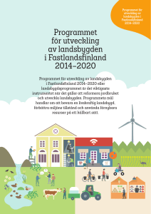Programmet för utveckling av landsbygden i Fastlandsfinland 2014