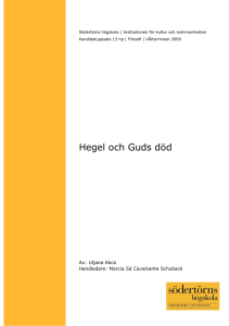 Hegel och Guds död