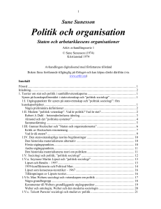 Politik och organisation