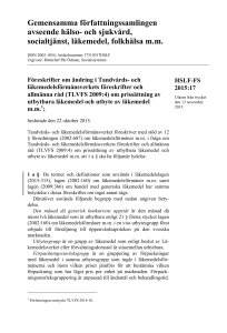 HSLF-FS 2015:17 - Tandvårds- och läkemedelsförmånsverket