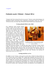 Finländsk musik i Mölndal – Finland 100 år