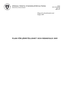 Plan för jämställdhet och mångfald 2009