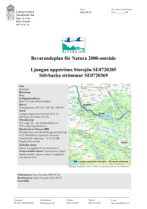 Bevarandeplan för Natura 2000-område Ljungan