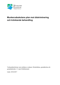 Munkerudsskolans plan mot diskriminering och kränkande behandling