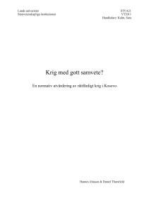 Krig med gott samvete? - Lund University Publications