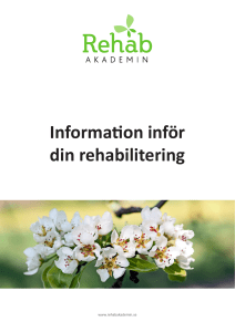 Information inför din rehabilitering