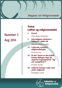 Nummer 5 Aug 2014 - Folkekirke og Religionsmøde