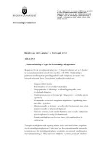 Portugal, MR-rapport 2010 - Regeringens webbplats om