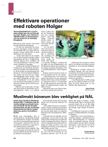 Effektivare operationer med roboten Holger