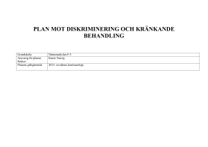 plan mot diskriminering och kränkande behandling