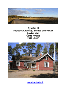 Byaplan II Köpbacka, Räfsby, Svenäs och Varvet Lovisa stad Östra