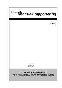 UFR 8 Uttalande från Rådet för finansiell raportering