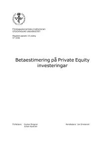 Betaestimering på Private Equity investeringar