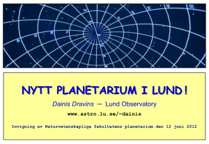 planetarier i lund och i världen - Lund Observatory