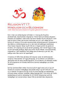 Religion VT17: Hinduism och Buddhism