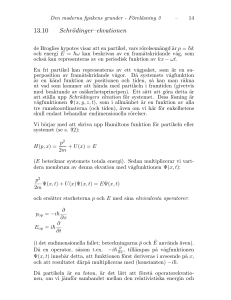 13.10 Schrödinger–ekvationen