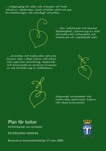 Plan för kultur - Östersunds kommun